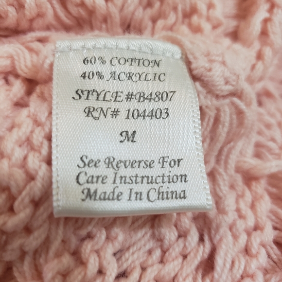 Blu Pepper Sweater, Soft Coral Pink, Sz M - Picture 7 of 8